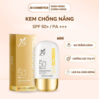  Kem chống nắng Z9 giúp làm dịu da bảo vệ da trước ánh nắng mặt trời nâng tone tự nhiên 60g 