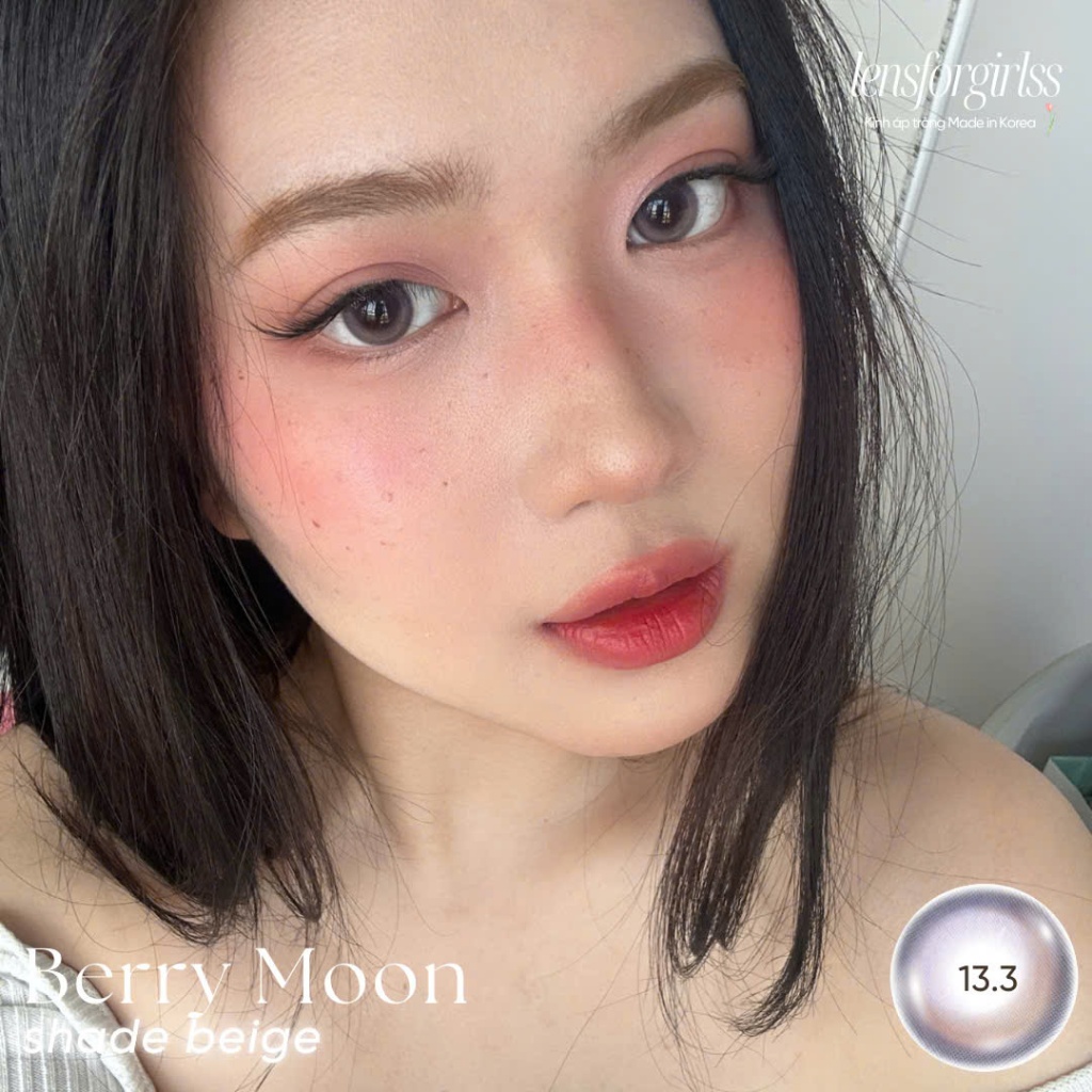 Kính áp tròng GIÃN TRÒNG hiệu ứng ánh trăng BERRY MOON SHADE BEIGE chính hãng HERA | LENSFORGIRLSS | BigBuy360 - bigbuy360.vn