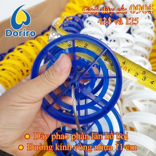 Dây phao phân làn hồ bơi, dài 50 mét HOẶC CHIỀU DÀI THEO YÊU CẪU CỦA KHÁCH, dây xuyên tâm bằng ny-long hoặc bằng thép.