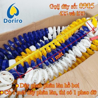 Dây phao phân làn hồ bơi, dài 50 mét HOẶC CHIỀU DÀI THEO YÊU CẪU CỦA KHÁCH, dây xuyên tâm bằng ny-long hoặc bằng thép.