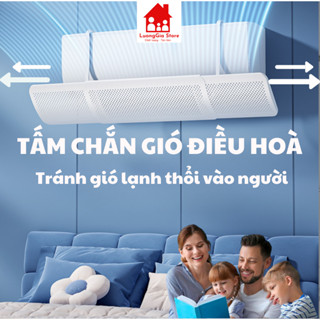 Tấm Chắn Gió Điều Hoà Máy Lạnh, Tấm Chuyển Đổi Hướng Gió Ngăn Mạnh Nhựa ABS Cao Cấp