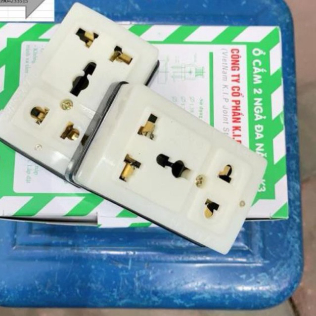 Ổ cắm 2 ngả (ổ cắm đôi) đa năng K3 Vinakip
