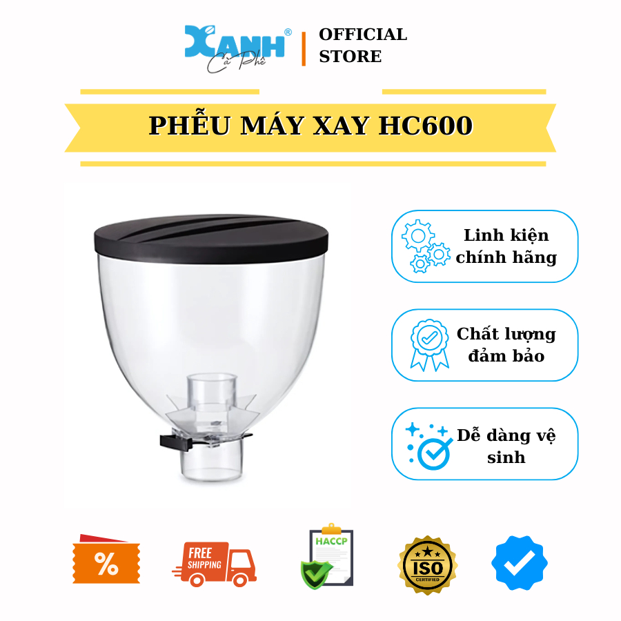 Phễu Máy xay cà phê HC600 - Xanh Cà Phê