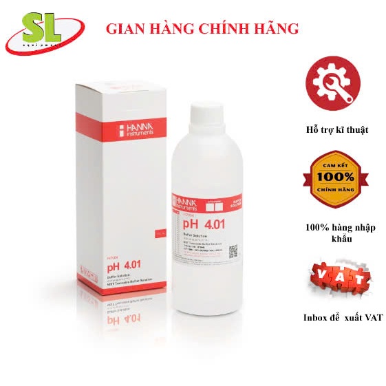 Dung dịch chuẩn PH4.01 dung tích 500ml HI7004L- Hanna Romania