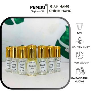 Tinh dầu nước hoa dubai nước hoa mini nước hoa nam nữ dạng lăn 5ml Pemiki thơm lâu nhiều mùi hương