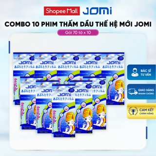   HỘP 10 GÓI  Phim thấm dầu Jomi  Gói 70m  - Thấm dầu nhờn se nhỏ lỗ chân lông 