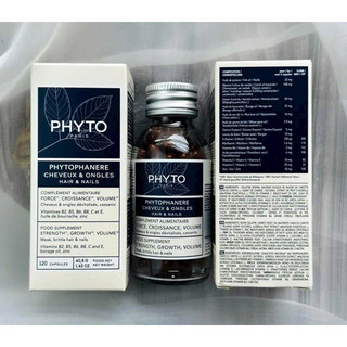  Viên uống PHYTO Phanere hỗ trợ mọc tóc dưỡng móng - hộp 120v Hàng Pháp 