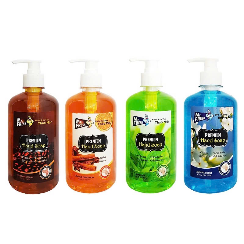 Nước Rửa Tay Thảo Mộc Sạch Khuẩn Dưỡng Ẩm Da Tay Mrfresh 500Ml Cao Cấp