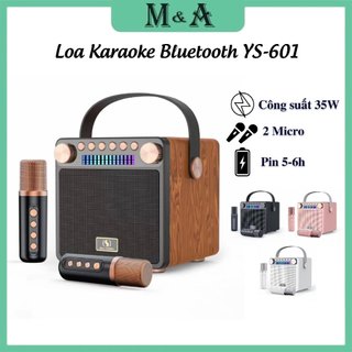 Loa bluetooth karaoke SU-YOSD YS-601 Kèm 2 Micro Không Dây Hát Cực Hay, 35W Âm Trầm, LED sinh động