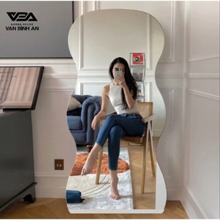 Gương Bỉ Nhập Khẩu Toàn Thân Hình Lượn Sóng A6 Cao Cấp Cảm Ứng Đèn Led 5mm - Vạn Bình An