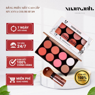 Phấn má hồng, Tạo Khối và Bắt Sáng 8 ô Sivanna Ultra Brush Palette HF319