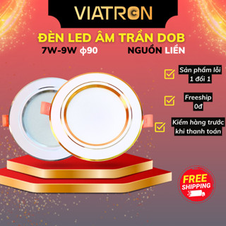 Đèn Led Âm Trần Đế Đúc (Nguồn Liền) 7W 9W Phi 90 | Đèn Âm Trần Downlight | Ánh Sáng 3 Màu | BH 2 Năm