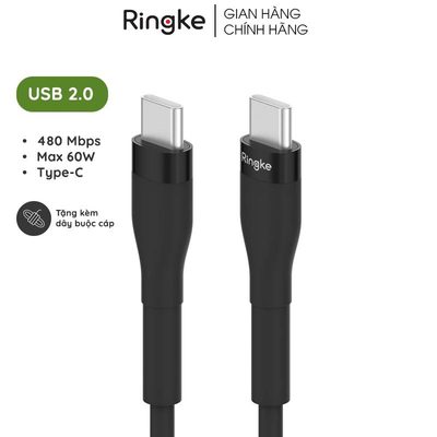 Cáp sạc nhanh RINGKE Fast Charging Pastel Cable C-to-C nhiều màu