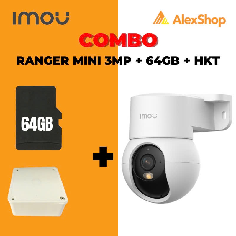 [COMBO] Camera Imou Ranger Mini K2MP 3MP  + Thẻ 64GB + Hộp Kĩ Thuật