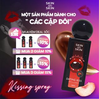 Xịt Thơm Miệng Dating Kiss Skin On Skin Hương Vị Đào Socola Ngọt Ngào Thơm Mát Mùi Bạc Hà Dung Tích 25ml