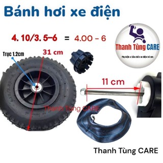 Bánh xe điện trẻ em đường kính 31cm, trục 1.2cm, tặng kèm khớp nối