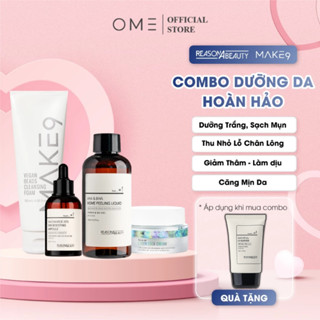 Bộ Combo 4 Sản Phẩm Dưỡng Trắng Da Hoàn Hảo Giúp Dưỡng Trắng, Sạch Mụn Giảm Thâm, Thu Nhỏ Lỗ Chân Lông, Căng Mịn Da RSAB