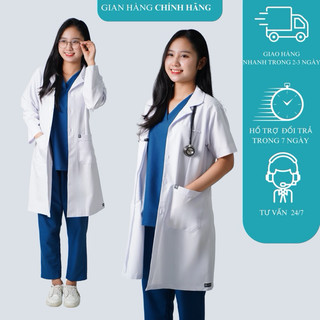 áo Blouse Nữ chất vải cotton mềm mịn co giãn thoáng mát là đồng phục bệnh viện, sinh viên Y