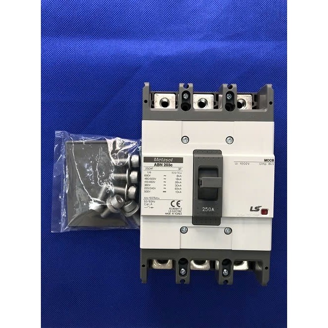 Cầu dao điện MCCB LS ABN203C-250A 3P 30kA Hàn Quốc