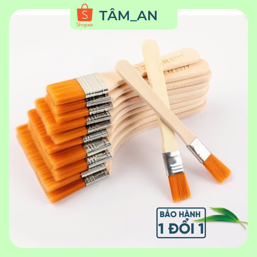 Chổi cọ quét sơn gỗ bảng vuông loại tốt đủ các kích thước to nhỏ