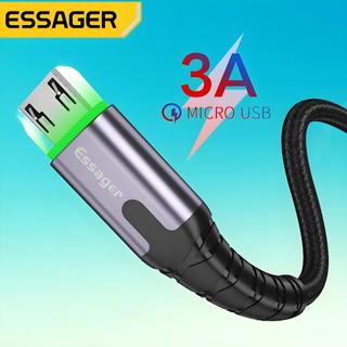  Essager Sạc nhanh 3A với đèn LED Cáp Micro USB cho cáp điện thoại Android 