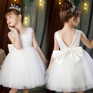    Kèm bờm+Nơ Cài  Váy Công Chúa Ngọc Cổ Hở Lưng Nơ Sau Xinh Xắn- DA22 