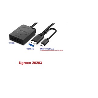 Đầu đọc thẻ nhớ Micro SD/ SD chuẩn USB 3.0 ( 20203 , 20250 ) Ugreen