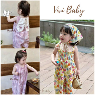 Bộ jum quần kẻ caro cho bé xinh xắn mát mẻ size 8kg-16kg Vivi Baby