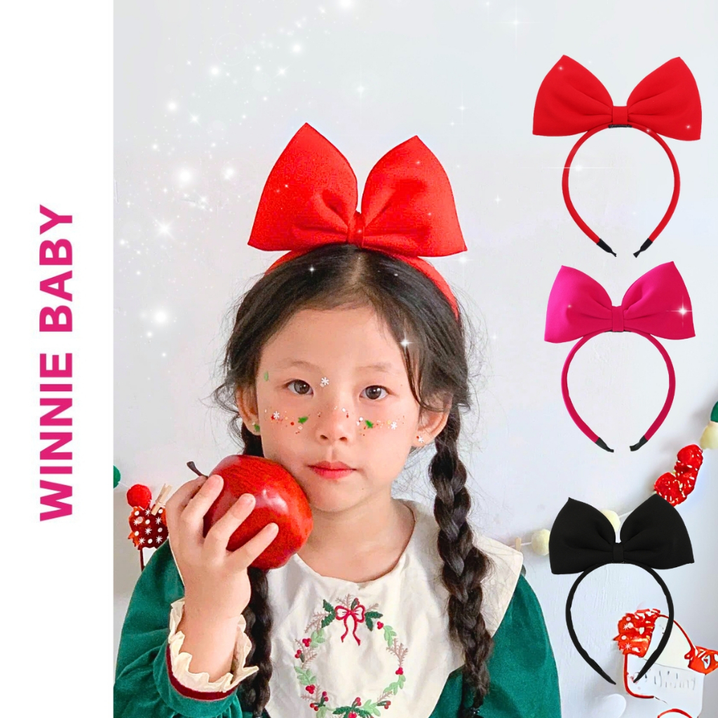 Bờm Cài Tóc, Băng Đô Cài Tóc, Bờm Noel Hình Nơ Đáng Yêu Cho Bé Gái Hóa Trang Công Chúa Dịp Giáng Sin