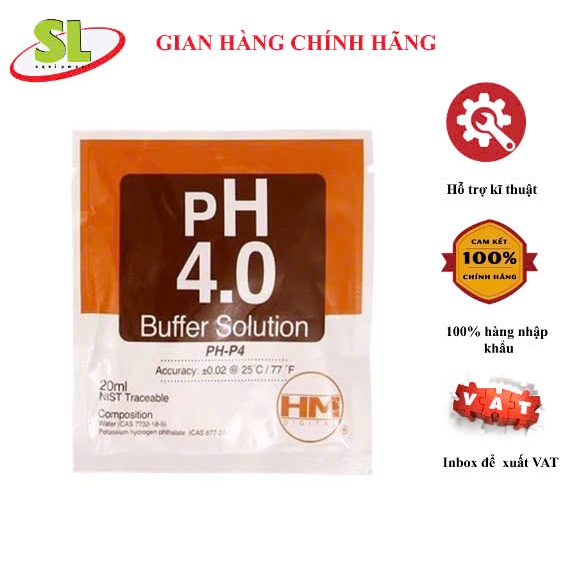 Combo 5 gói dung dịch hiệu chuẩn PH4 - Mỹ