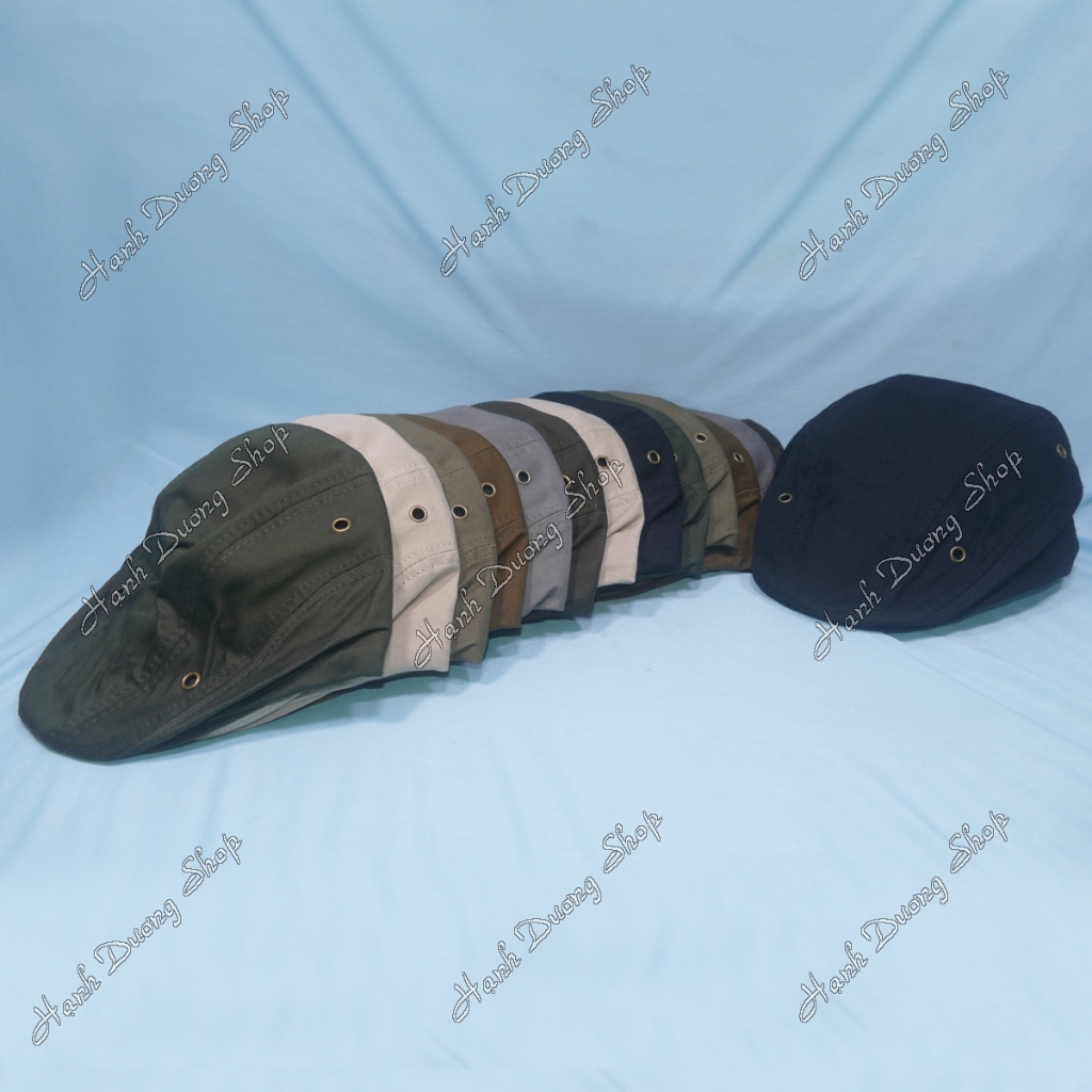 Nón mỏ vịt  người lớn, mũ beret có khóa tăng giảm size đầu 56-60cm vải kaki thoáng mát