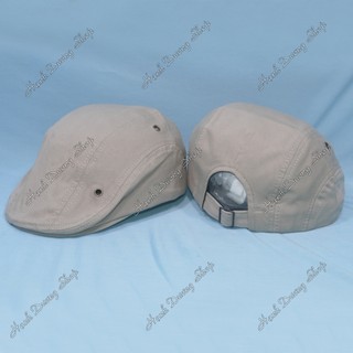 Nón mỏ vịt  người lớn, mũ beret có khóa tăng giảm size đầu 56-60cm vải kaki thoáng mát