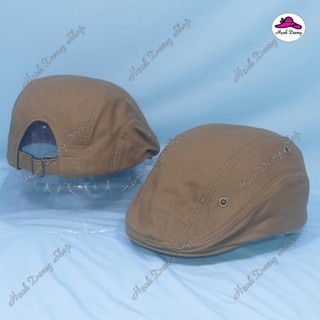 Nón mỏ vịt  người lớn, mũ beret có khóa tăng giảm size đầu 56-60cm vải kaki thoáng mát