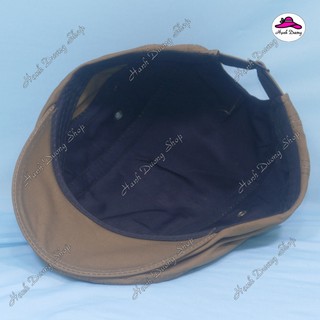 Nón mỏ vịt  người lớn, mũ beret có khóa tăng giảm size đầu 56-60cm vải kaki thoáng mát