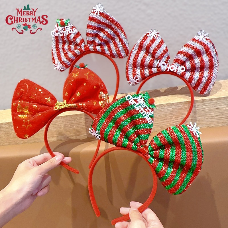 Bờm băng đô cài tóc giáng sinh noel cho bé, bờm giáng sinh quà tặng cho bé nhân dịp noel