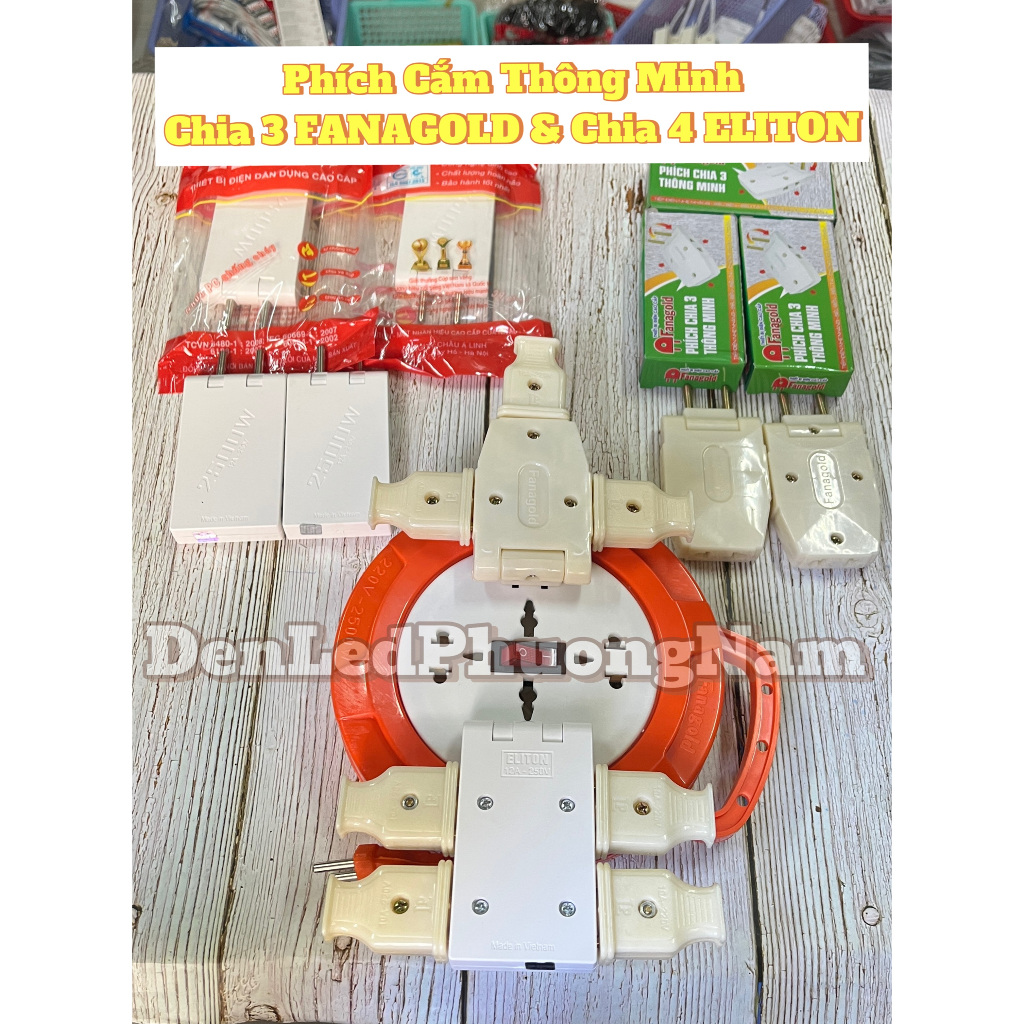 Phích Cắm Chuyển Đổi 3 Chân, Phích Cắm Chia 3 ổ cắm
