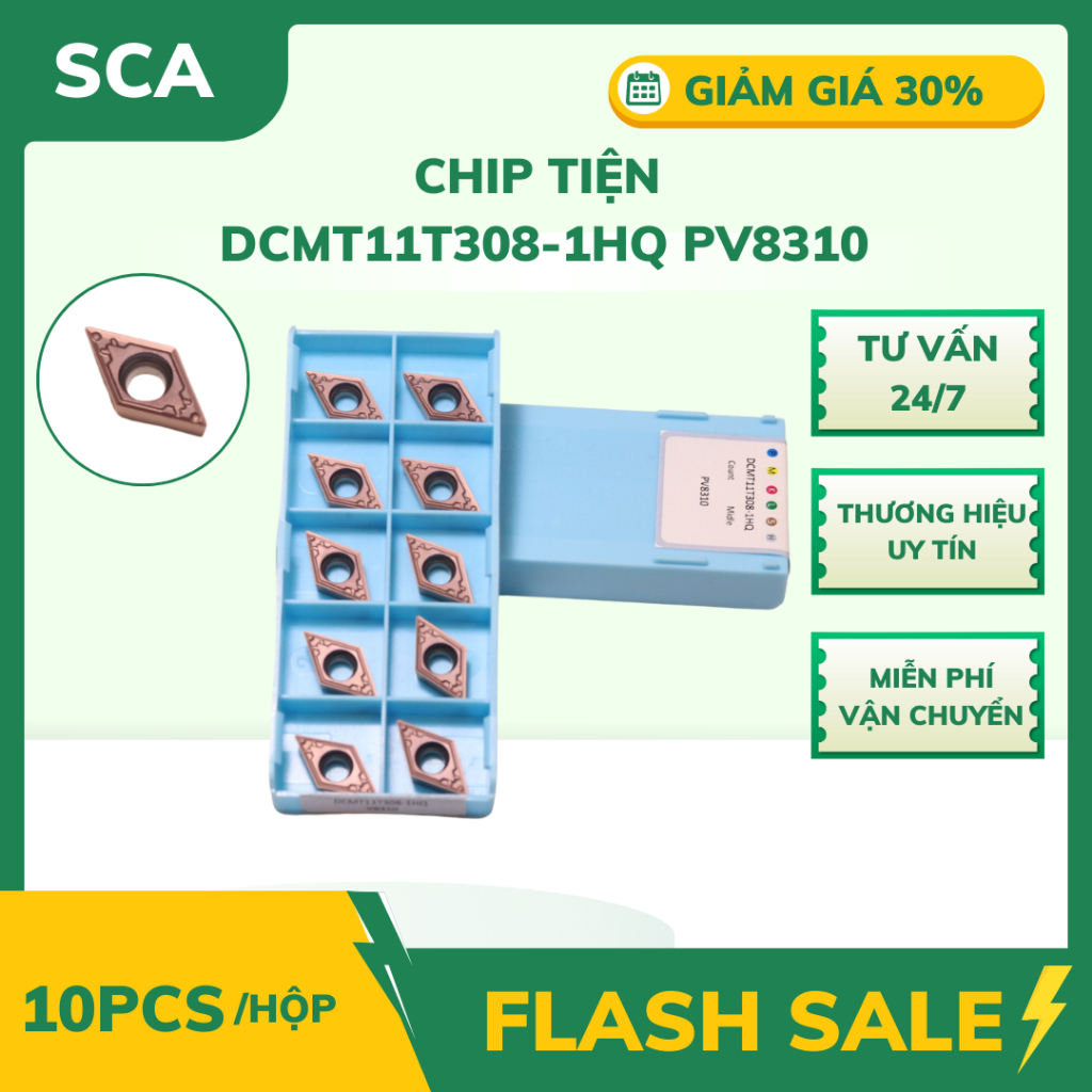 Chip tiện DCMT11T308-1HQ PV8310, mảnh chip tiện DCMT11T308-1HQ PV8310