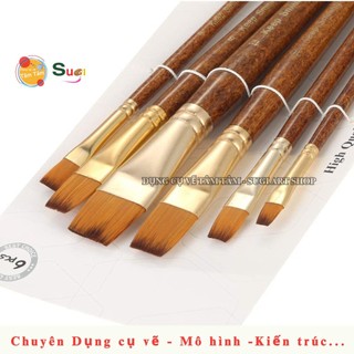 Bộ Cọ Vẽ Keep Smiling 6120 (6 Cây) – Cọ Vẽ Màu Nước, Acrylic, Gouache, Poster Đa Năng