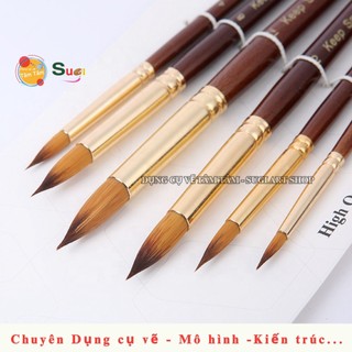 Bộ Cọ Vẽ Keep Smiling 6120 (6 Cây) – Cọ Vẽ Màu Nước, Acrylic, Gouache, Poster Đa Năng
