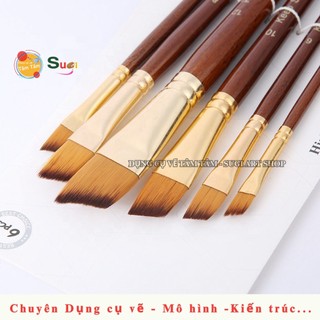 Bộ Cọ Vẽ Keep Smiling 6120 (6 Cây) – Cọ Vẽ Màu Nước, Acrylic, Gouache, Poster Đa Năng