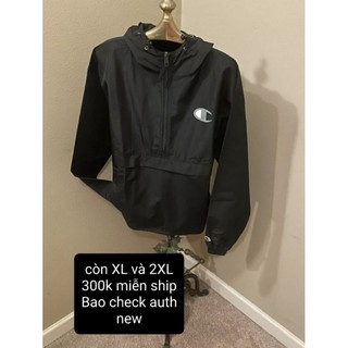 Áo jacket Champion màu đen auth 100% new