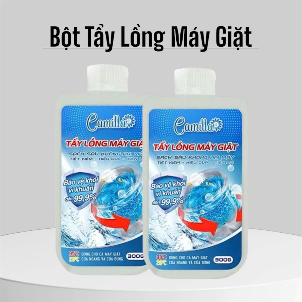 Combo 2 chai Bột Tẩy Lồng Máy Giặt CAMILLA Tẩy Vệ Sinh Máy Giặt,Loại Bỏ Các Cặn Bẩn,Nấm Mốc Khử Mùi