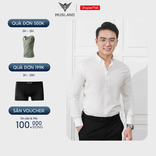 Áo Sơ Mi Nam Cao Cấp Musland Dài Tay,Vải Linen Cotton Thoáng Mát, Thiết Kế Cá Tính Trẻ Trung SM23024