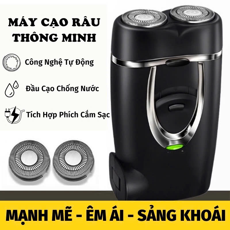 [ LK-188 ] Máy Cạo Râu Mini 2 Lưỡi Cạo Nổi - Máy Cạo Râu Đa Năng Đầu Cạo Chống Nước - TCS