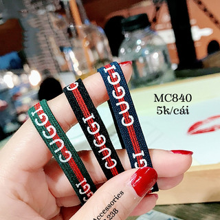 SET 4 CÁI CỘT TÓC THUN IN CHỮ SANG CHẢNH