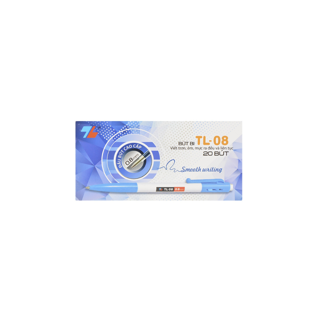 Bút Bi Thiên Long TL-08 Ngòi 0.8mm Hộp 20 Bút