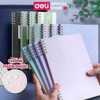 Sổ Lò Xo A5 B5 Deli - Sổ Tay Gáy Xoắn Còng 2 Đầu - Vở Kẻ Ngang Pastel 120/160 Trang Ghi Chép Planner Tập Học Sinh