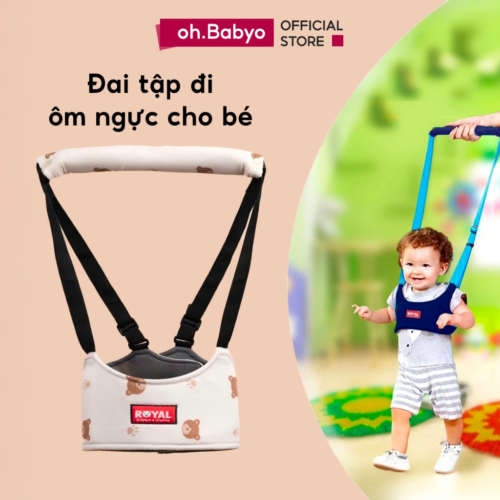 Đai Tập Đi Dành Cho Bé Chống Té Ngã ohBabyo Đai Hỗ Trợ Tập Đi Có Đệm Êm Ôm Ngực An Toàn Cho Trẻ