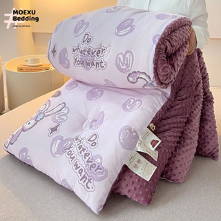  Chăn phao đũi  lót nỉ nhung mùa đông dày dặn kích thước 2mx2m3 nhập khẩu loại 1 chất liệu đũi cotton mềm mại giữ ấm tốt 