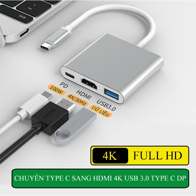 Cáp chuyển đổi TYPE C sang HDMI, DP sang HDMI, VGA sang HDMI, DVI sang HDMI